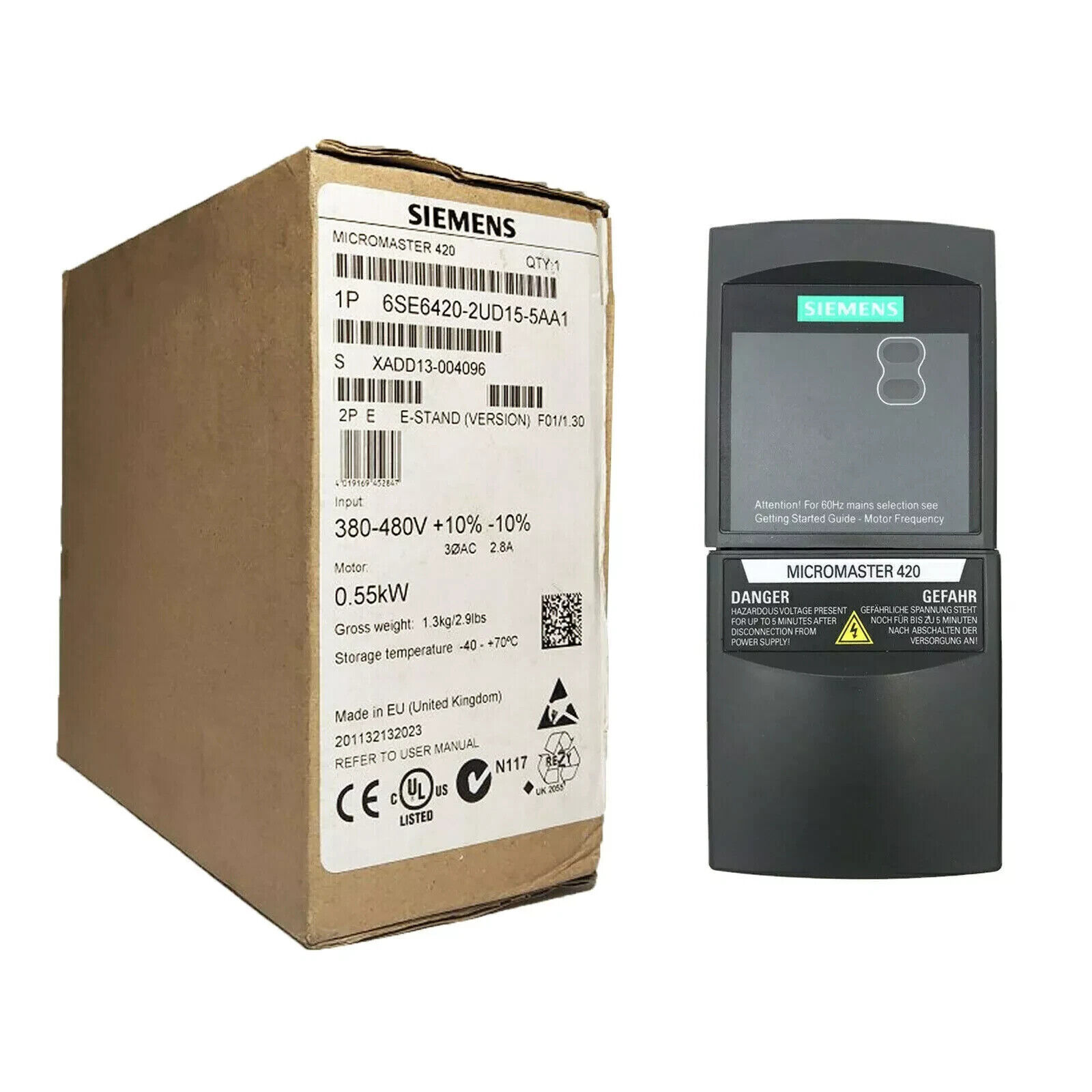 Brand New Siemens 6SE6 420-2UD15-5AA1 / 6SE6420-2UD15-5AA1