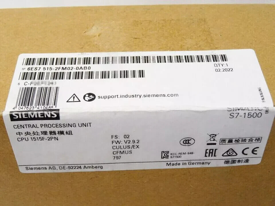 Brand New Siemens 6ES7 515-2FM02-0AB0 / 6ES7515-2FM02-0AB0