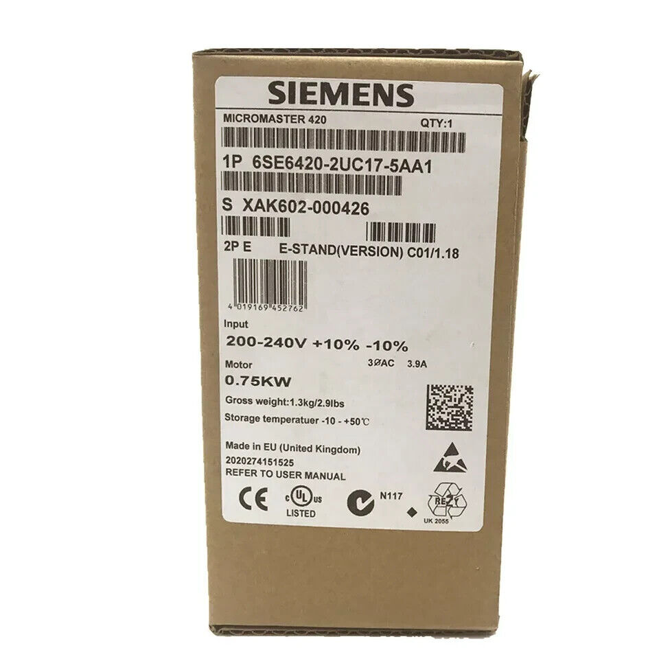 Brand New Siemens 6SE6 420-2UC17-5AA1 / 6SE6420-2UC17-5AA1