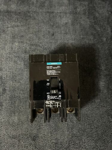 Siemens 3 Pole BQD 15 AMP