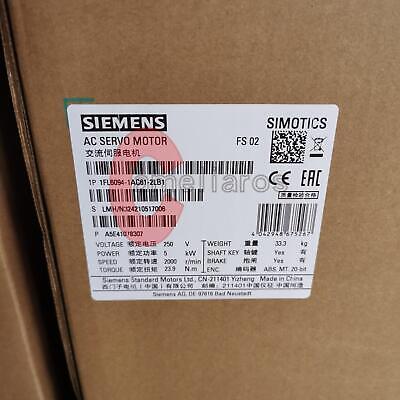 1PCS NEW SIEMENS V90 5KW Servo Motor 1FL6094-1AC61-2LB1