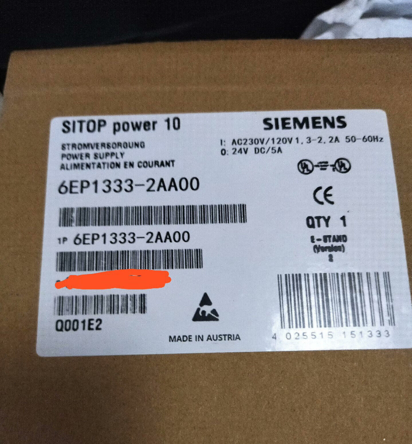 1PC Brand New Siemens 6EP1333-2AA00 Expedited Shipping 1-Year Warranty !