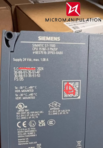 Siemens 6ES7 516-3FP03-0AB0 CPU 1516-3PN/DP Simatic PLC S7-1500