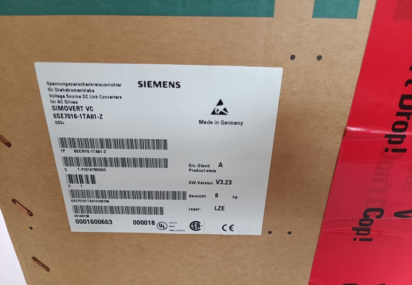 6SE7 016-1TA61-Z NEW SIEMENS 6SE7016-1TA61-Z INVERTER COMPACT UNIT$