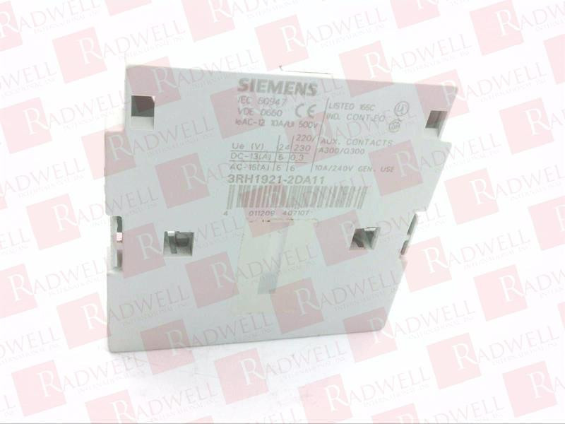 SIEMENS 3RH1921-2DA11 / 3RH19212DA11 (USED)