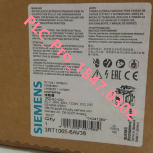 3RT1 065-6AV36 1PC Brand New Siemens 3RT1065-6AV36 Quality Assurance  Fast ship$