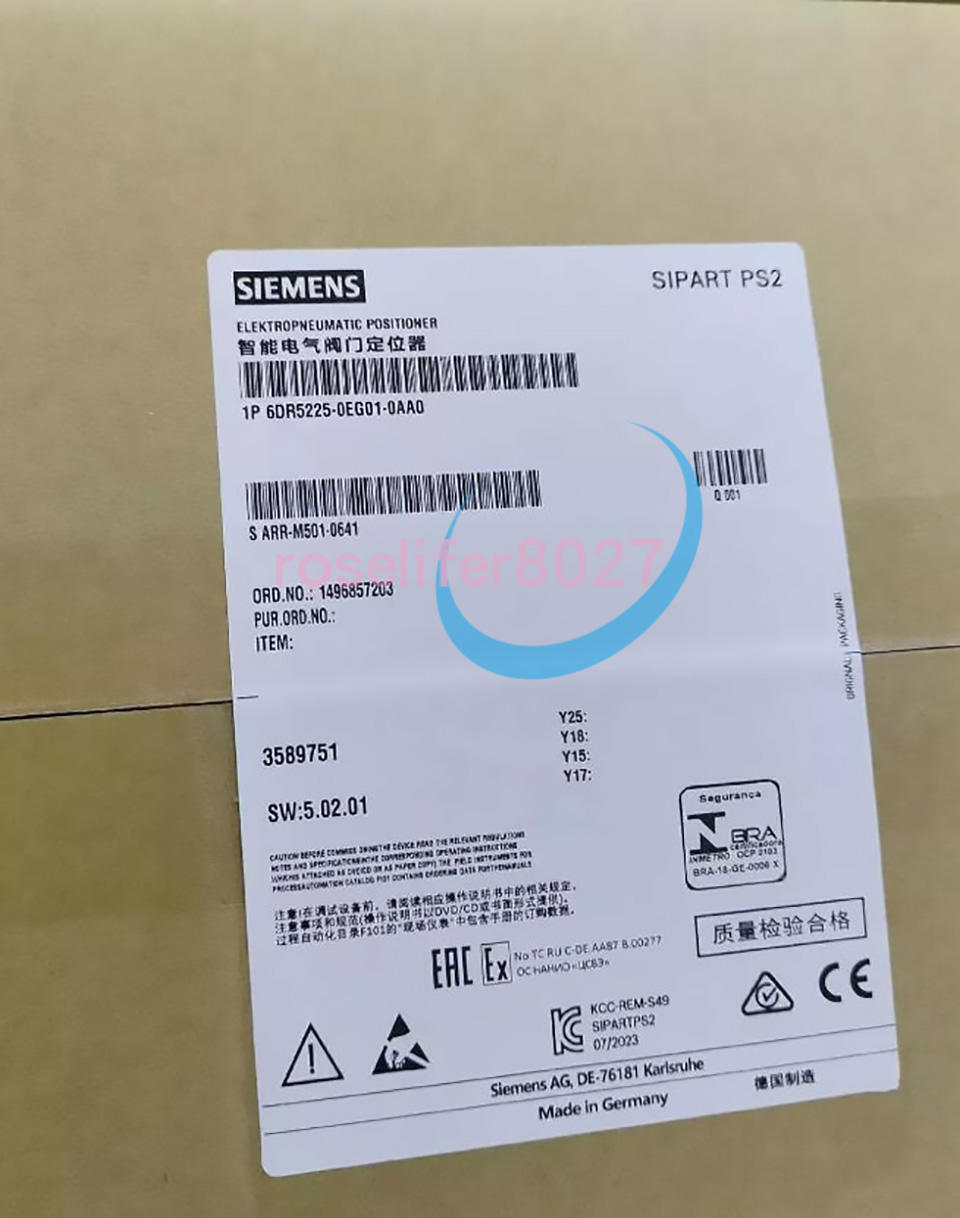 1Piece NEW Siemens Valve Positioner 6DR5225-0EG01-0AA0 6DR52250EG010AA0