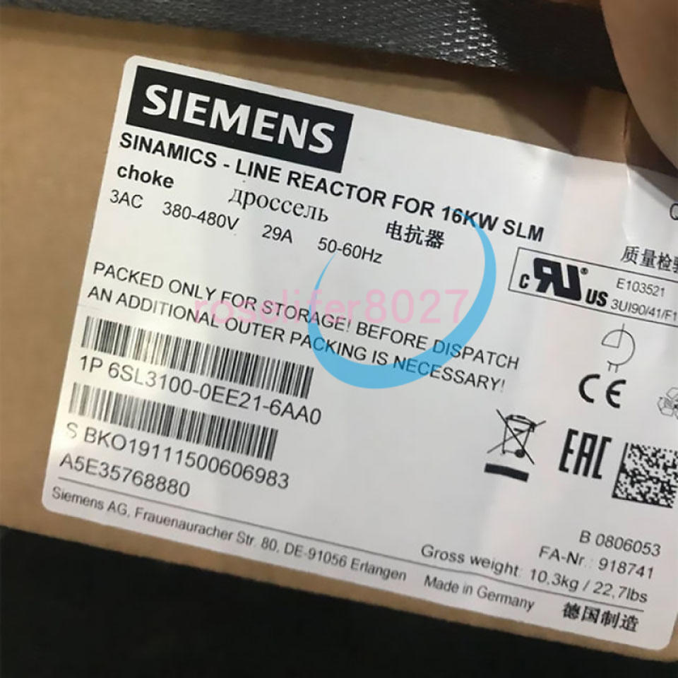 1PCS NEW SIEMENS SINAMICS LINE REACTOR 6SL3100-0EE21-6AA0