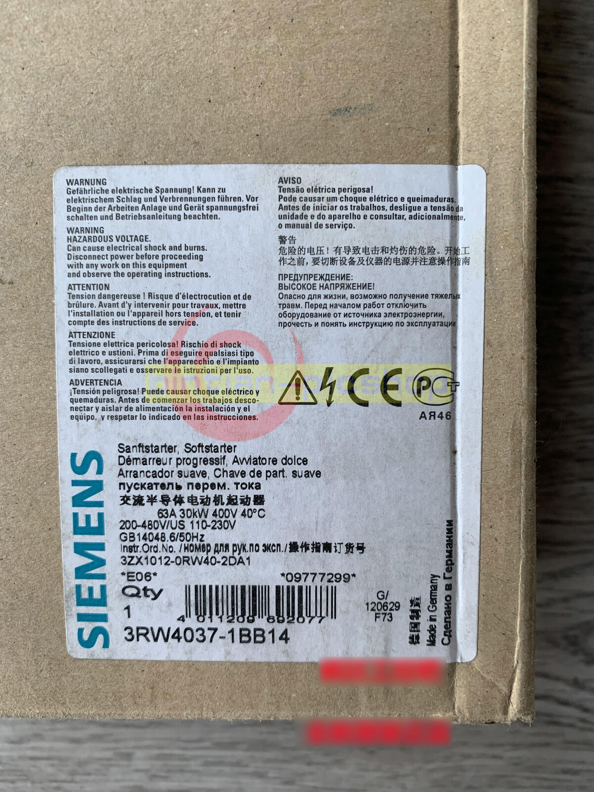 1PC NEW Siemens 3RW4037-1BB14 3RW40371BB14 3RW4 037-1BB14 Module
