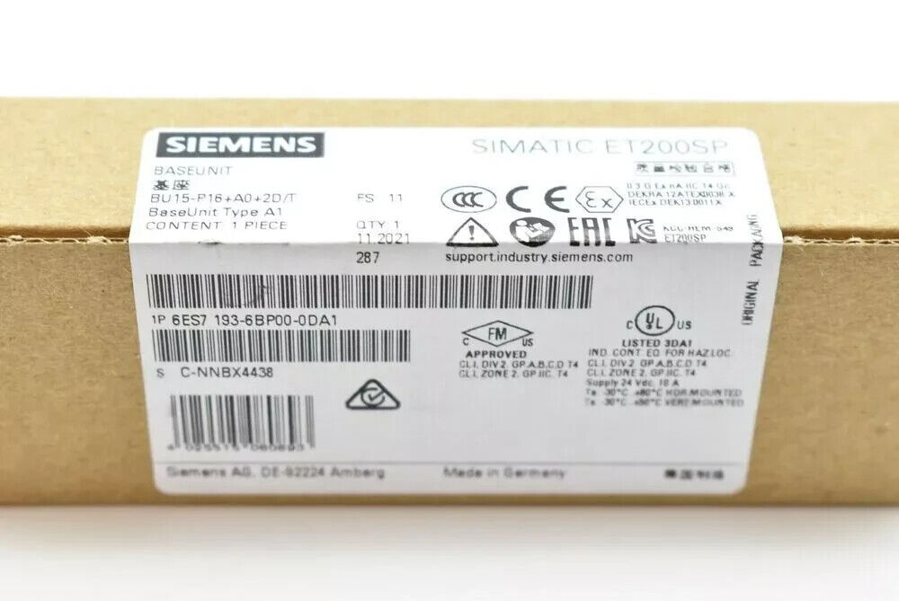 NEW IN BOX SIEMENS 6ES7 193-6BP00-0DA1 6ES7193-6BP00-0DA1