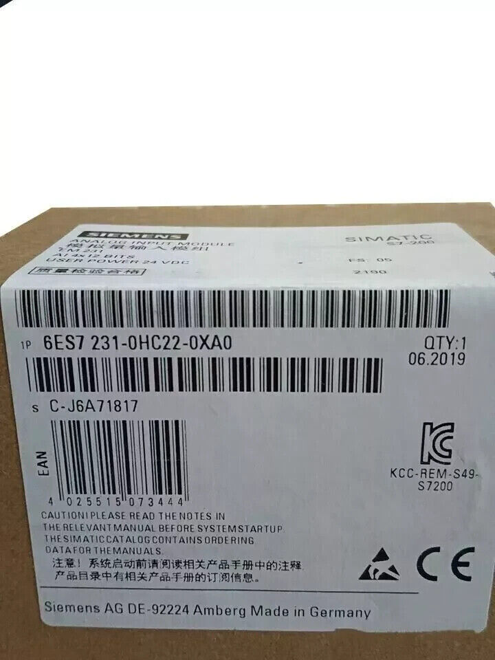 Siemens New In Box 6ES7 231-0HC22-0XA0 /6ES7 231-0HC22-0XA0 PLC Module