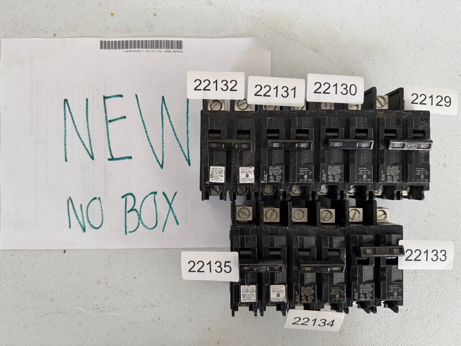 Siemens BQ2B080L 80-Amp2 Pole 120/240-Volt 10KAIC Lug In/Lug Out Breaker New