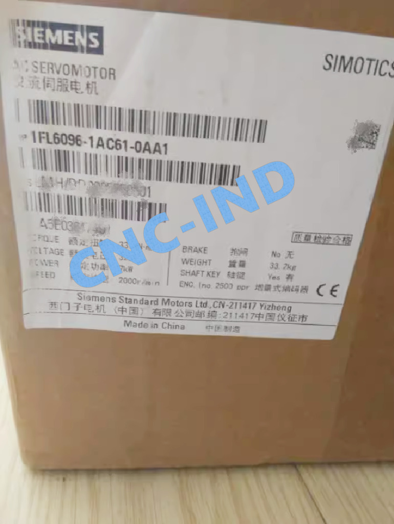 1FL6096-1AC61-0AA1 Siemens Servo Motor 1FL6096-1AC61-0AA1 