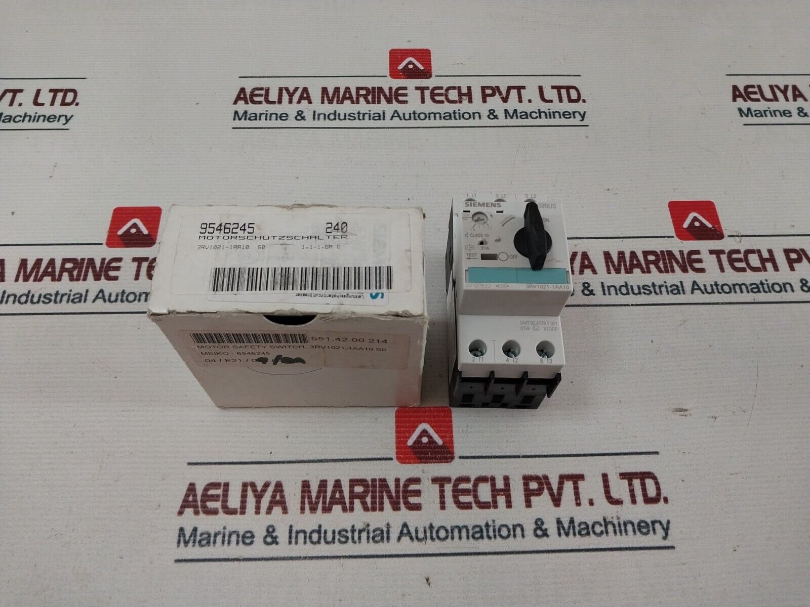 Siemens 3RV1021-1AA10 Motor Safety Switch 3ZX1012-0RV02-1AA1