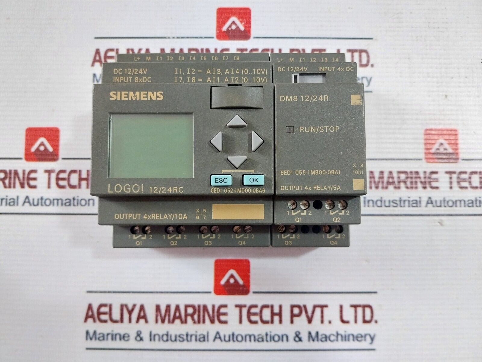Siemens Logo! 12/24rc Logic Module 6ED1 052-1MD00-0BA6 With DM8 12/24R 4XDC