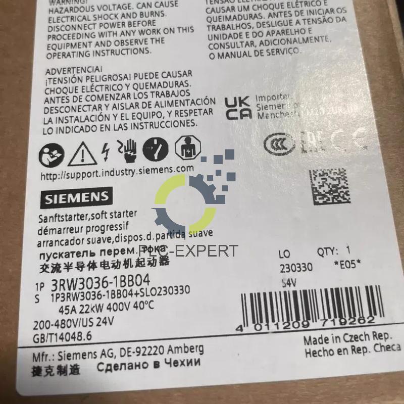 NEW In Box Siemens 3RW3036-1BB04 Soft Starter 3RW30361BB04