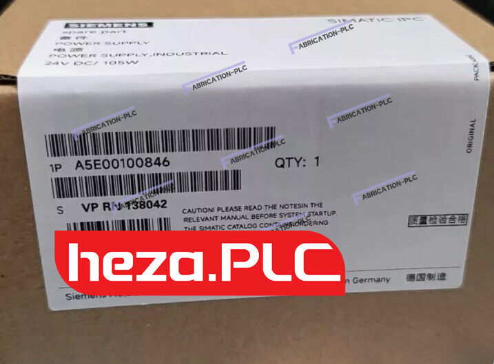 One Siemens A5E00100846 Power Supply NEW In Box Expedited Shipping