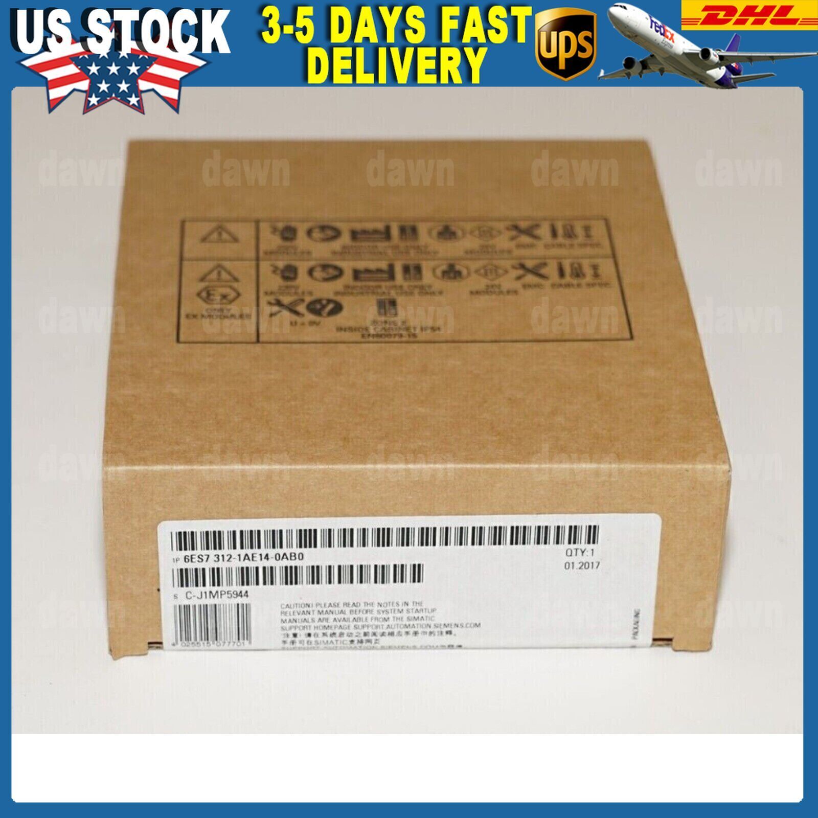 6ES7 312-1AE14-0AB0 NEW SIEMENS SIMATIC S7-300 CPU 312 6ES7312-1AE14-0AB0-