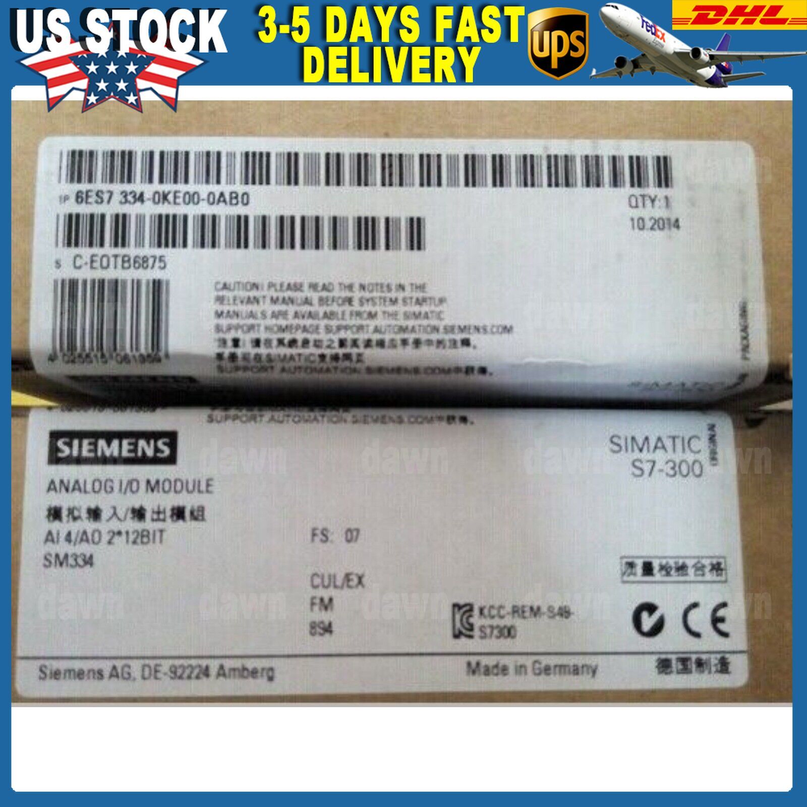 1PC New Siemens Simatic SM334 6ES7334-0KE00-0AB0 6ES7 334-0KE00-0AB0 fast ship