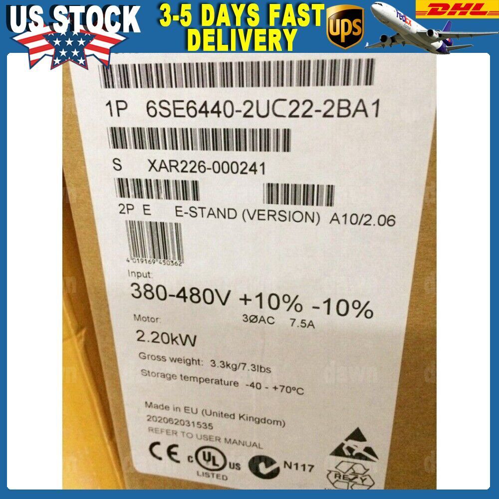 New Siemens 6SE6440-2UC22-2BA1 6SE6 440-2UC22-2BA1 MICROMASTER440 without filter