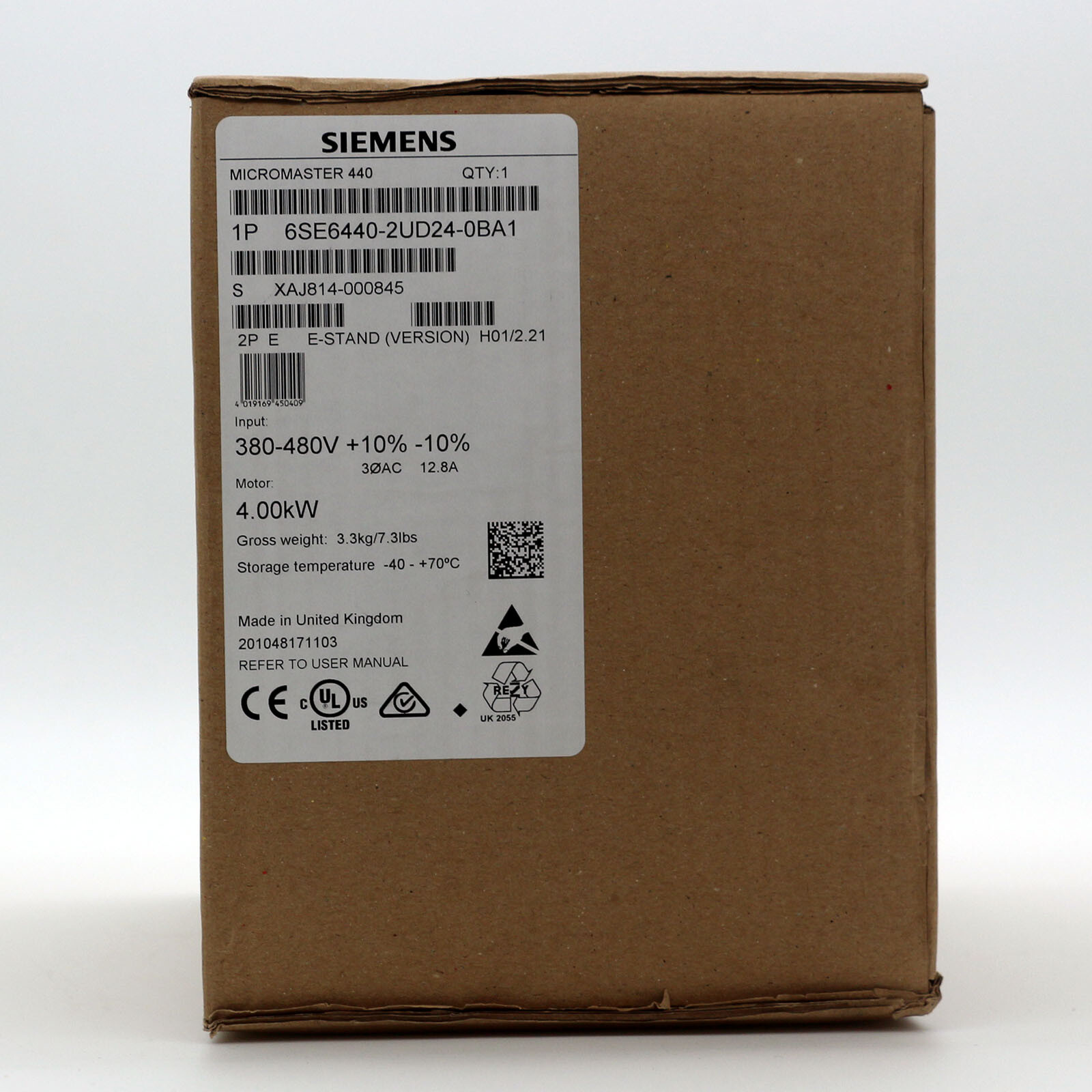 6SE6440-2UD24-0BA1 Siemens Inverter 4kw 6SE64402UD240BA1 New with Box FREE SHIP