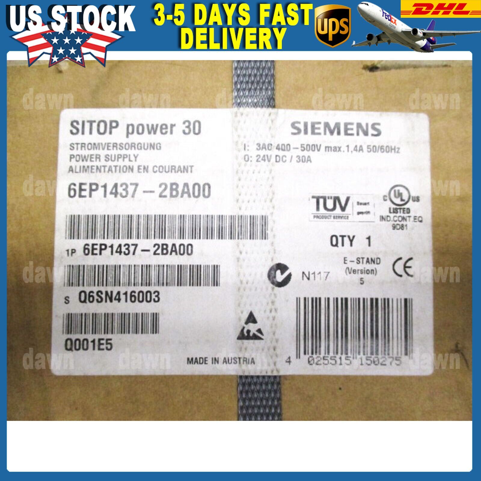 SIEMENS 6EP1437-2BA00 400-500VAC 30A NSMP