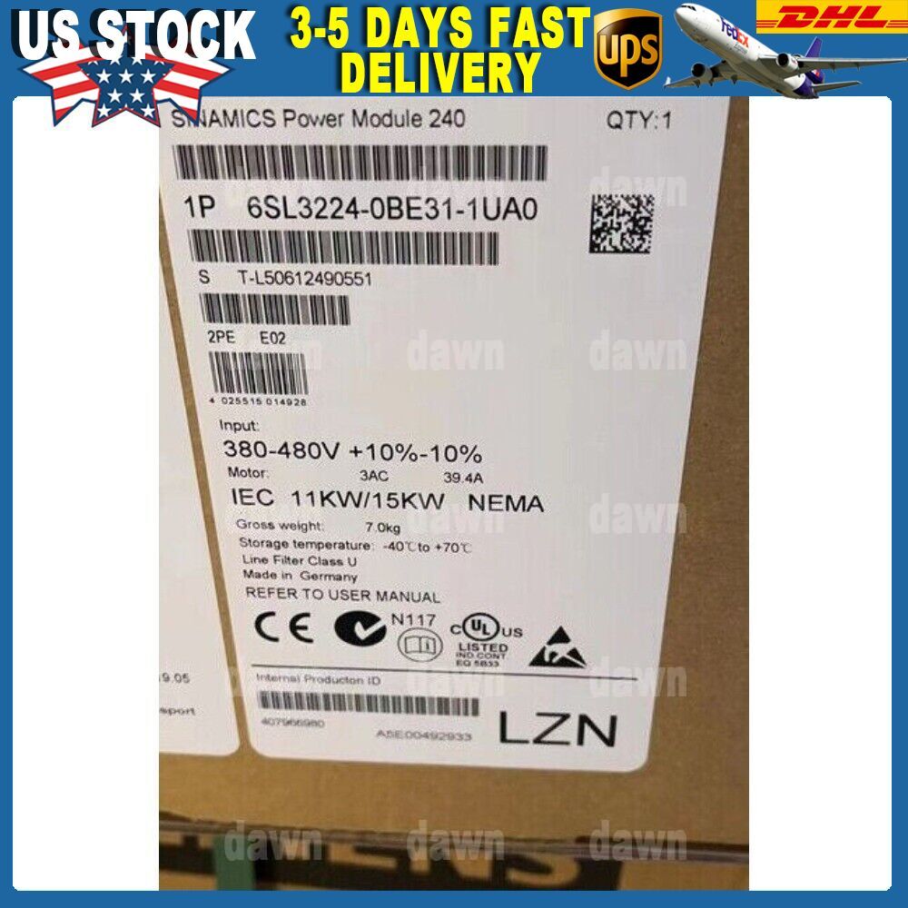 New Siemens 6SL3 224-0BE31-1UA0 6SL3224-0BE31-1UA0 G120 PM 240 Power Module
