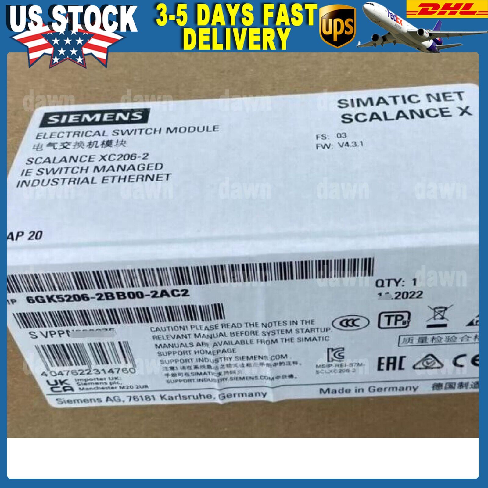 1PC Siemens 6GK5 206-2BB00-2AC2 6GK5206-2BB00-2AC2 New In Box Expedited Shipping