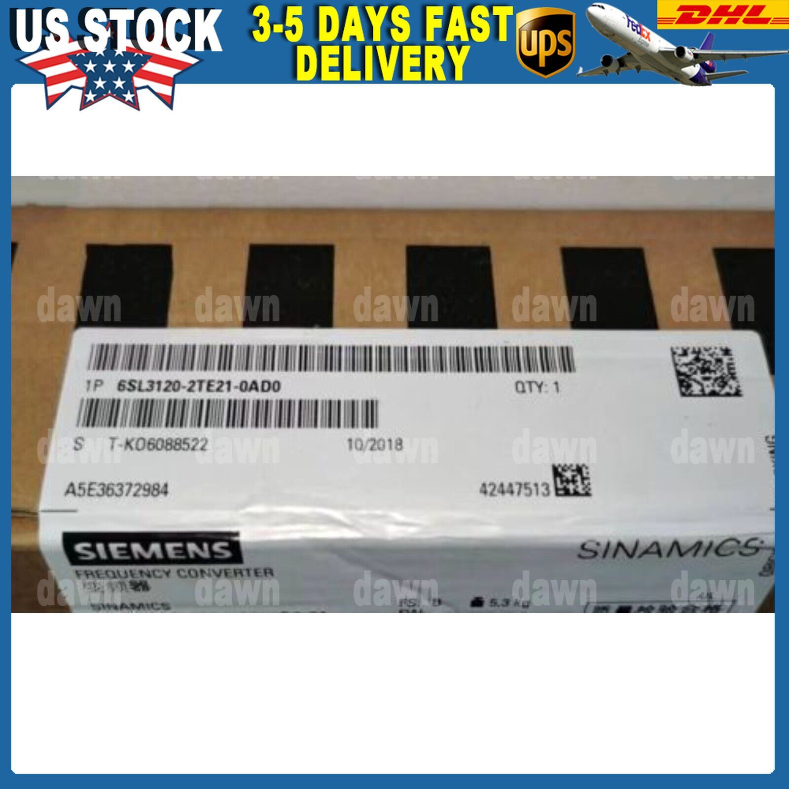 One Siemens 6SL3120-2TE21-0AD0 Module New In Box Expedited Shipping
