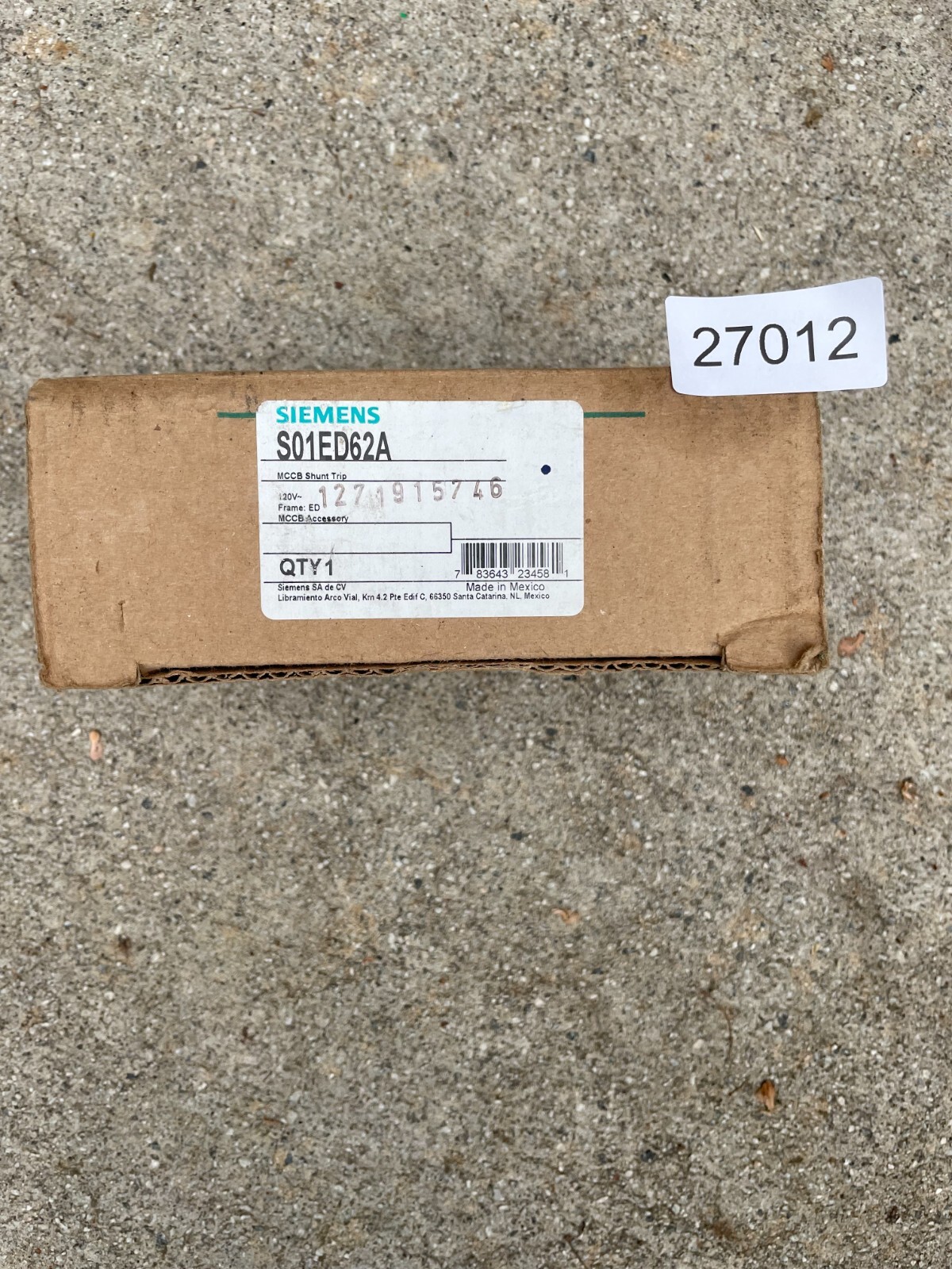 Siemens S01ED62A Shunt Trip Auxilliary Switch