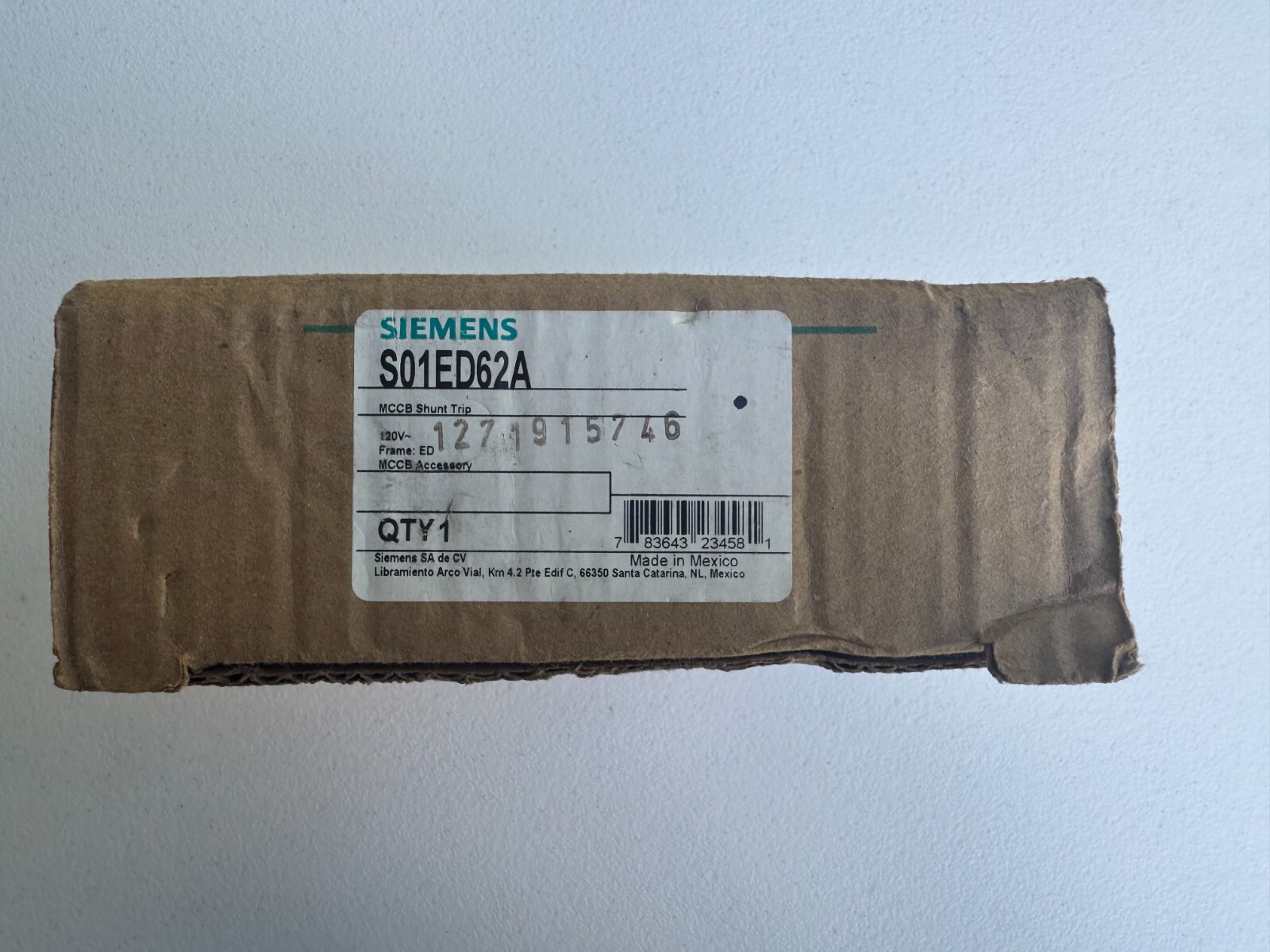 SIEMENS S01ED62A AUXILLIARY SWITCH