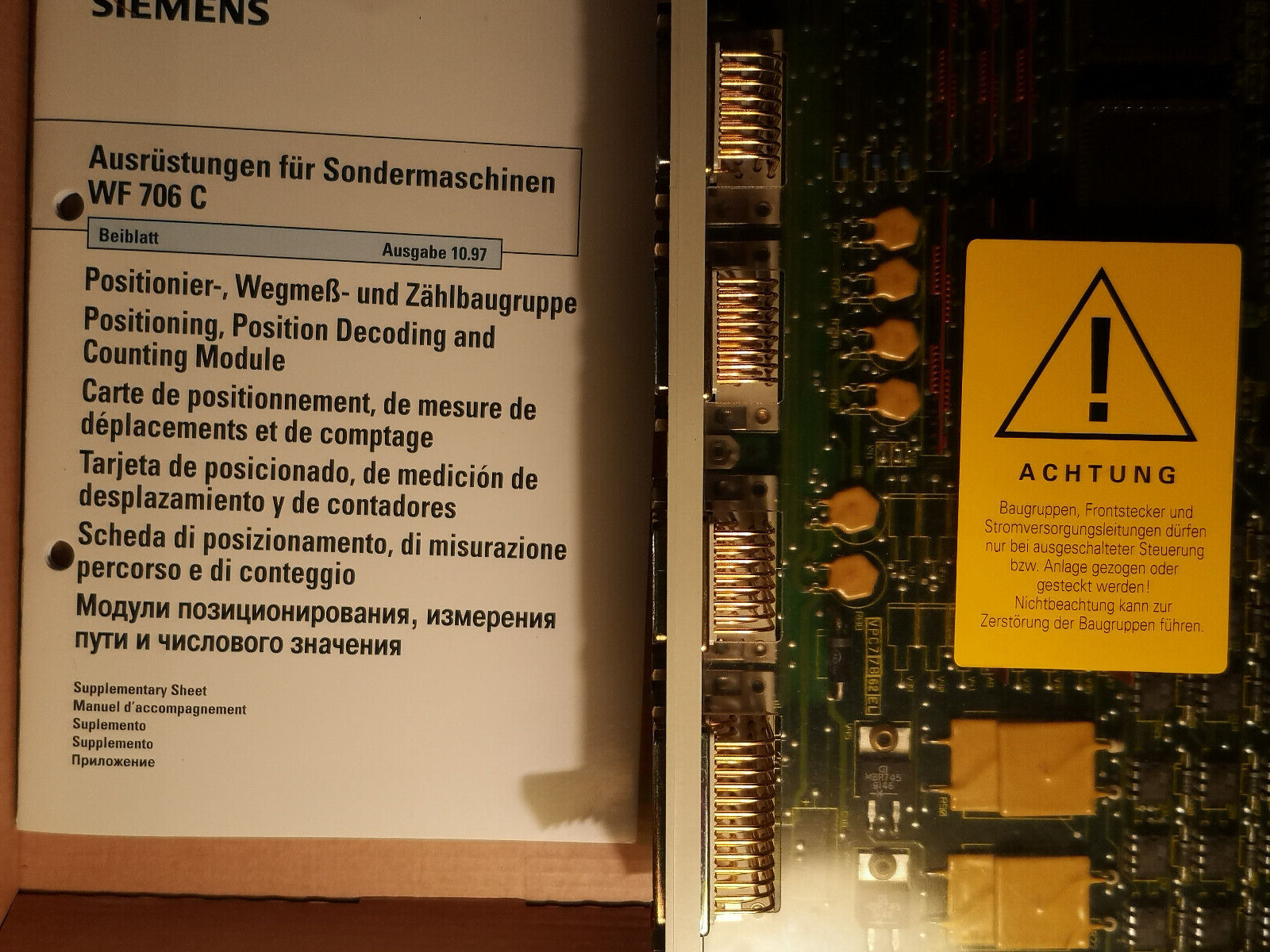 Siemens Simatic Positionier-/Zähl-Baugruppe WF 706 6FM1706-3AB20 Neu