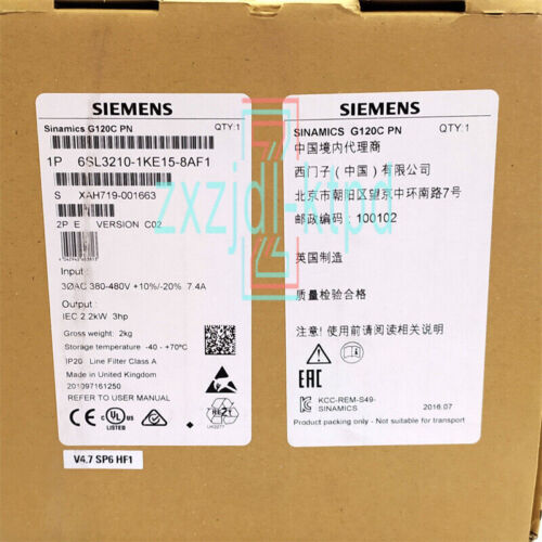 1PC Siemens 6SL3 210-1KE15-8AF1 6SL3210-1KE15-8AF1 New In Box Expedited Shipping