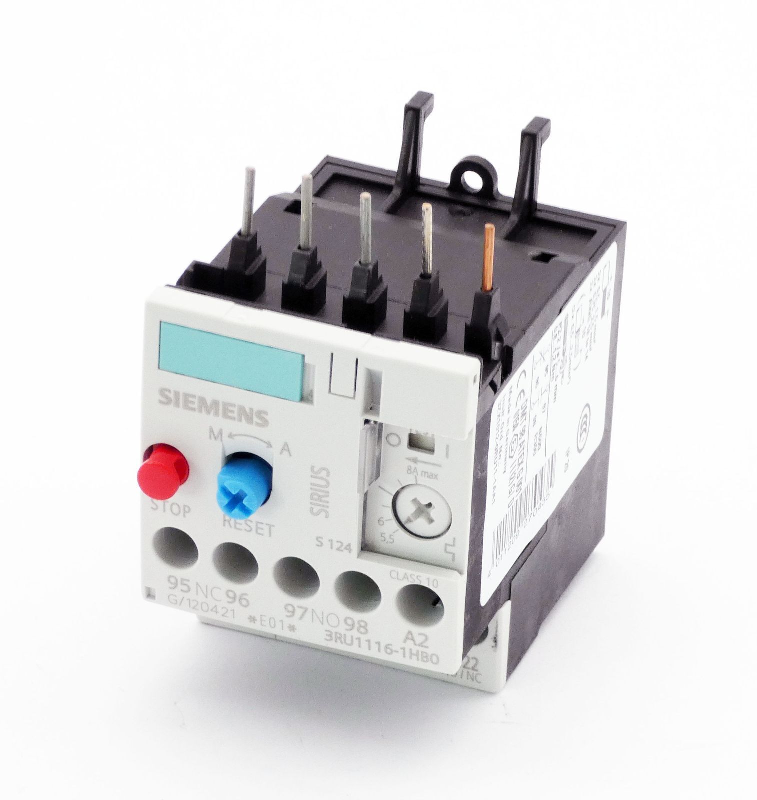 Siemens 3RU1116-1HB0 3RU1 116-1HB0 E: 01 5,5..8A Überlastrelais -used-