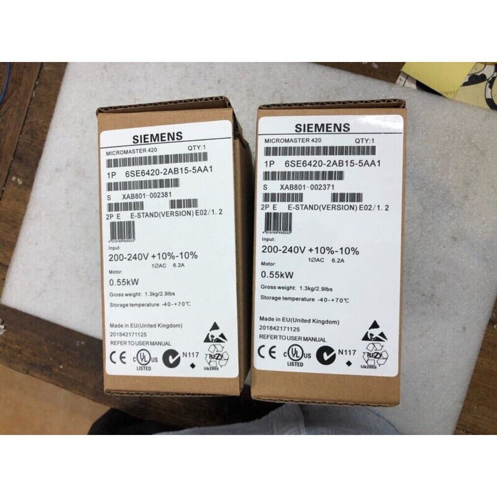 New Siemens 6SE6 420-2AB15-5AA1 6SE6420-2AB15-5AA1 MICROMASTER420 without filter
