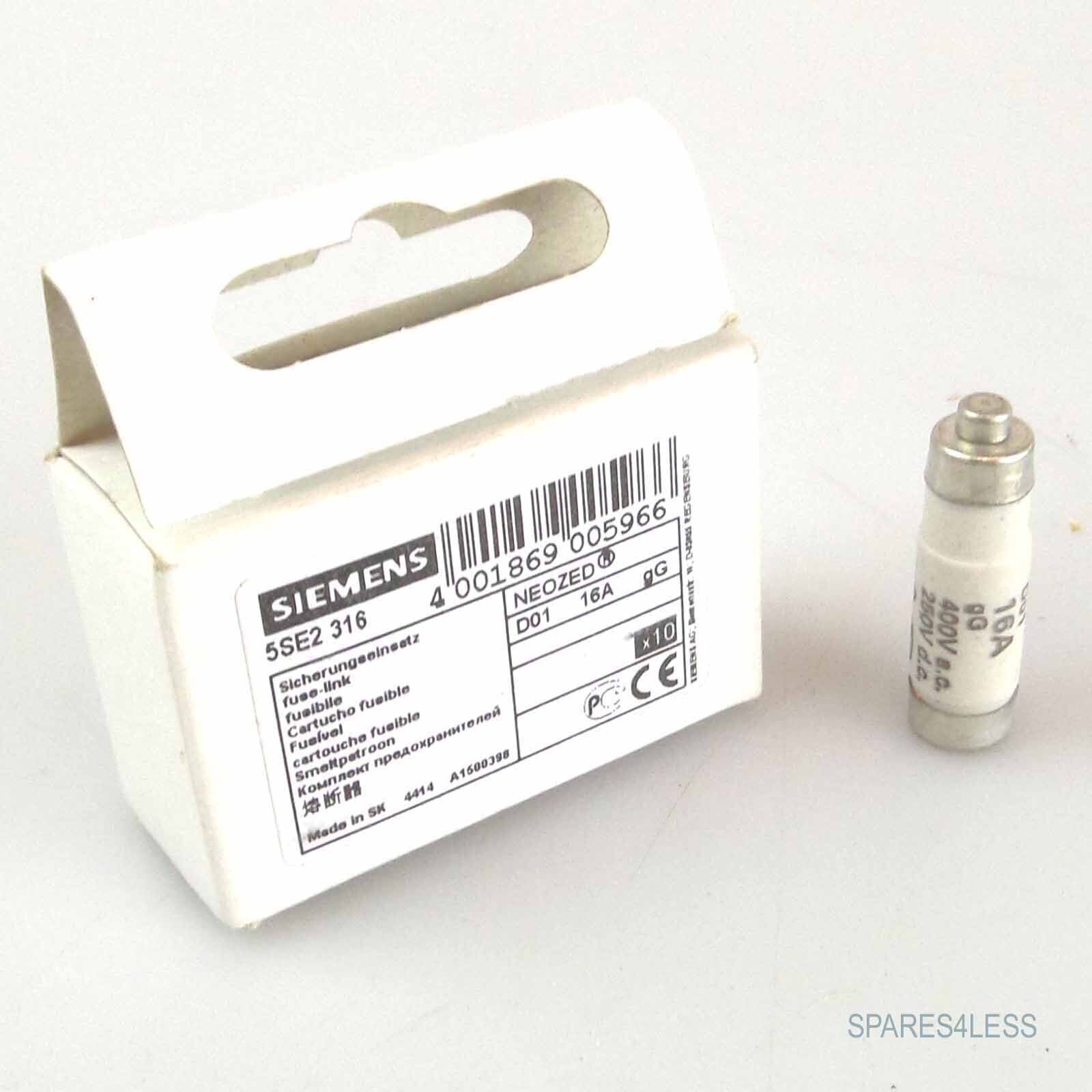 Siemens NEOZED Sicherungseinsätze 5SE2316 (5Stk.) OVP