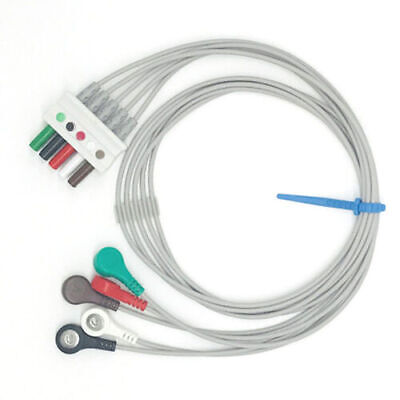 5 leads ECG EKG leadwires Cable Snap for Drager-Siemens