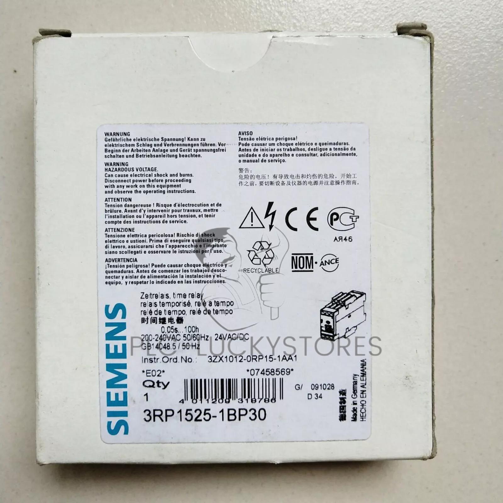 New SIEMENS 3RP1525-1BP30 Time Relay 3RP15251BP30 One
