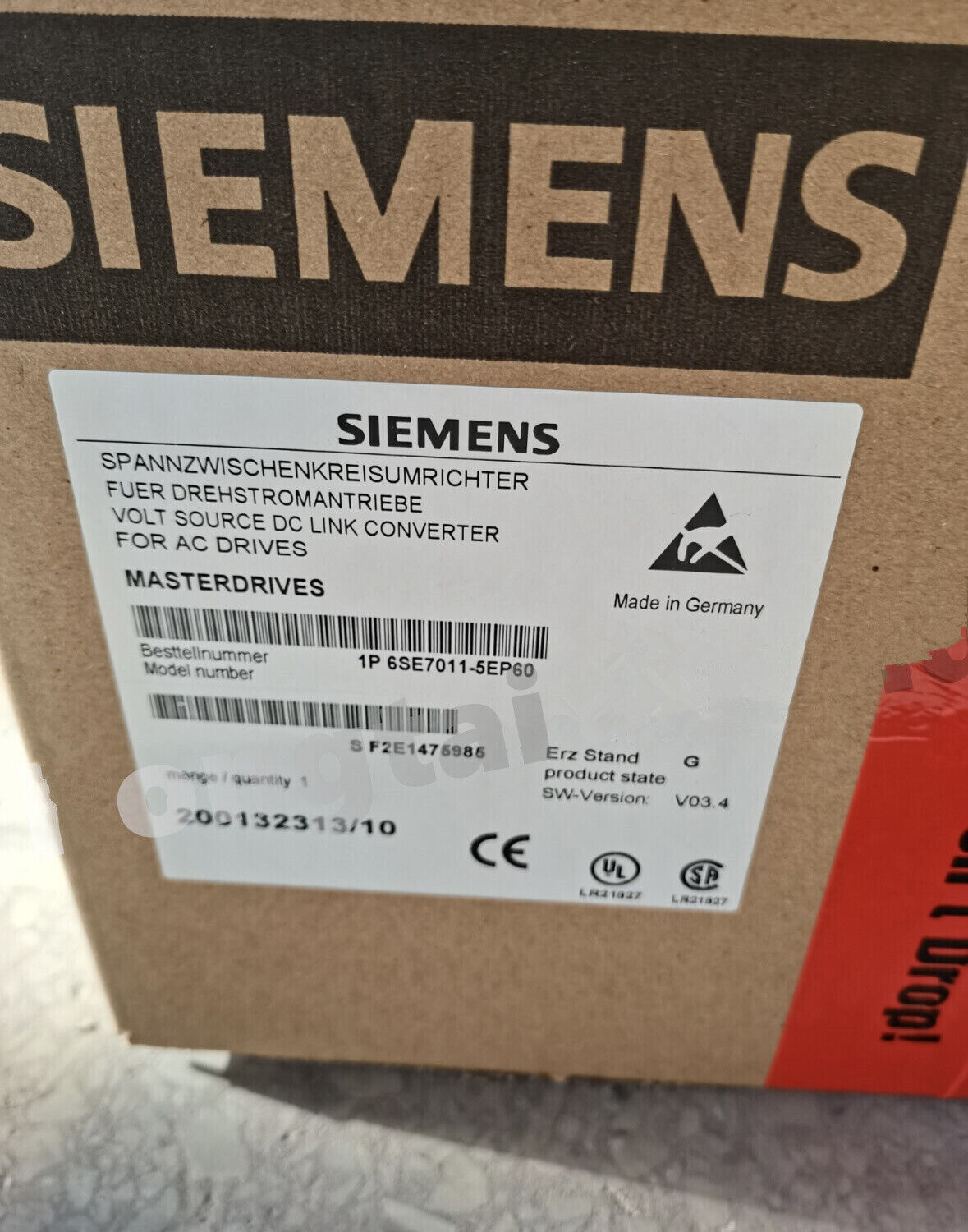 NEW Siemens 6SE7011-5EP60 1PCS C0NVERTER C0NTR0L UNIT 6SE7011-5EP60