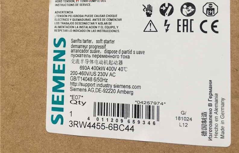 3RW4455-6BC44 1pc New IN BOX Siemens Soft Starter 400KW 3RW4455-6BC44