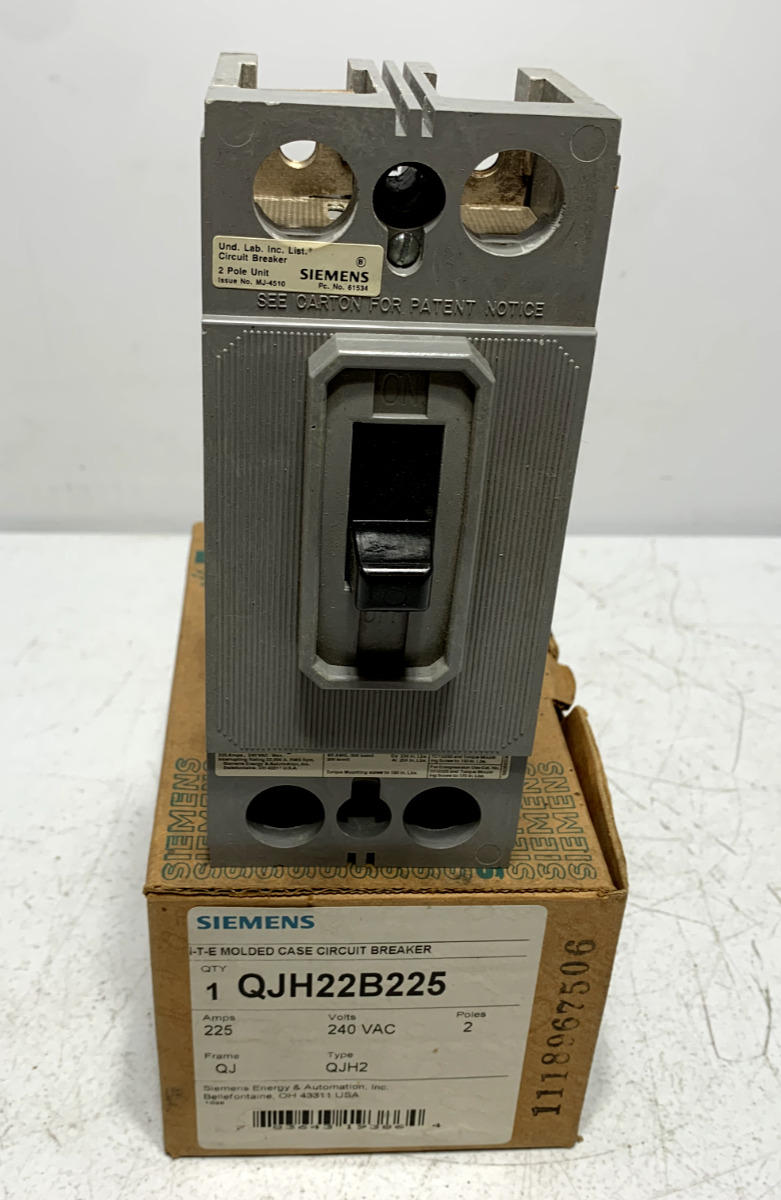 Siemens QJH22B225 Circuit Breaker 225 Amps 240 Volts 2 Pole