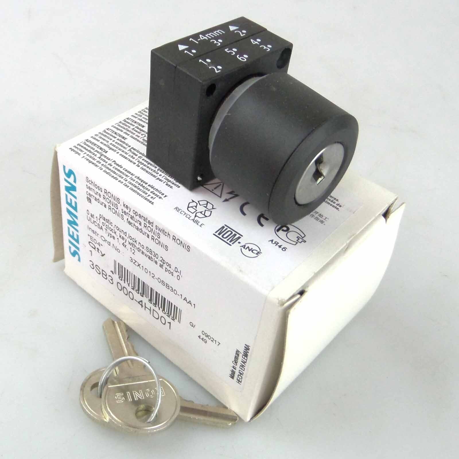 Siemens key switch 3SB3 000-4HD01 original packaging