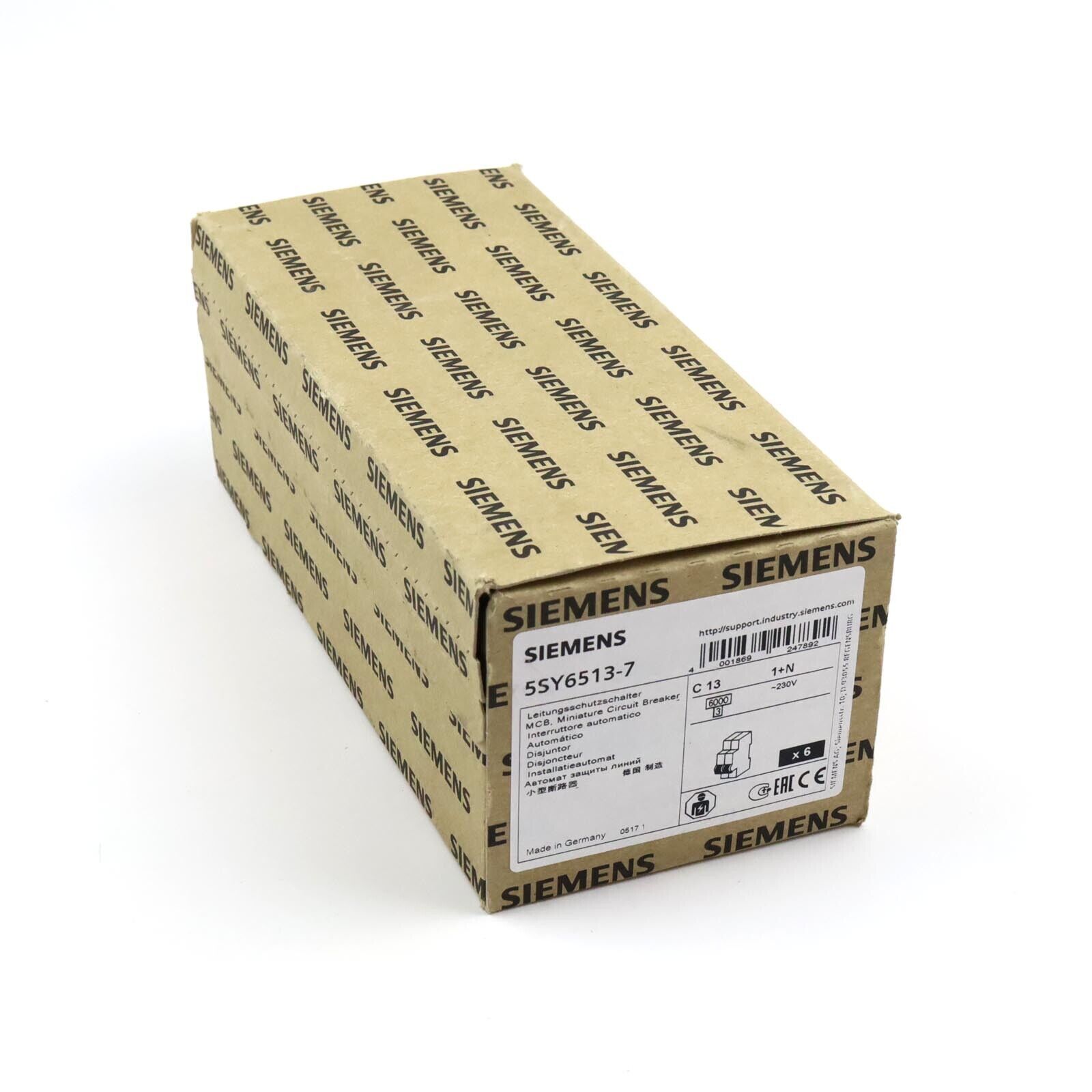 Siemens Circuit Breaker 5SY6513-7 (6pcs) SHE
