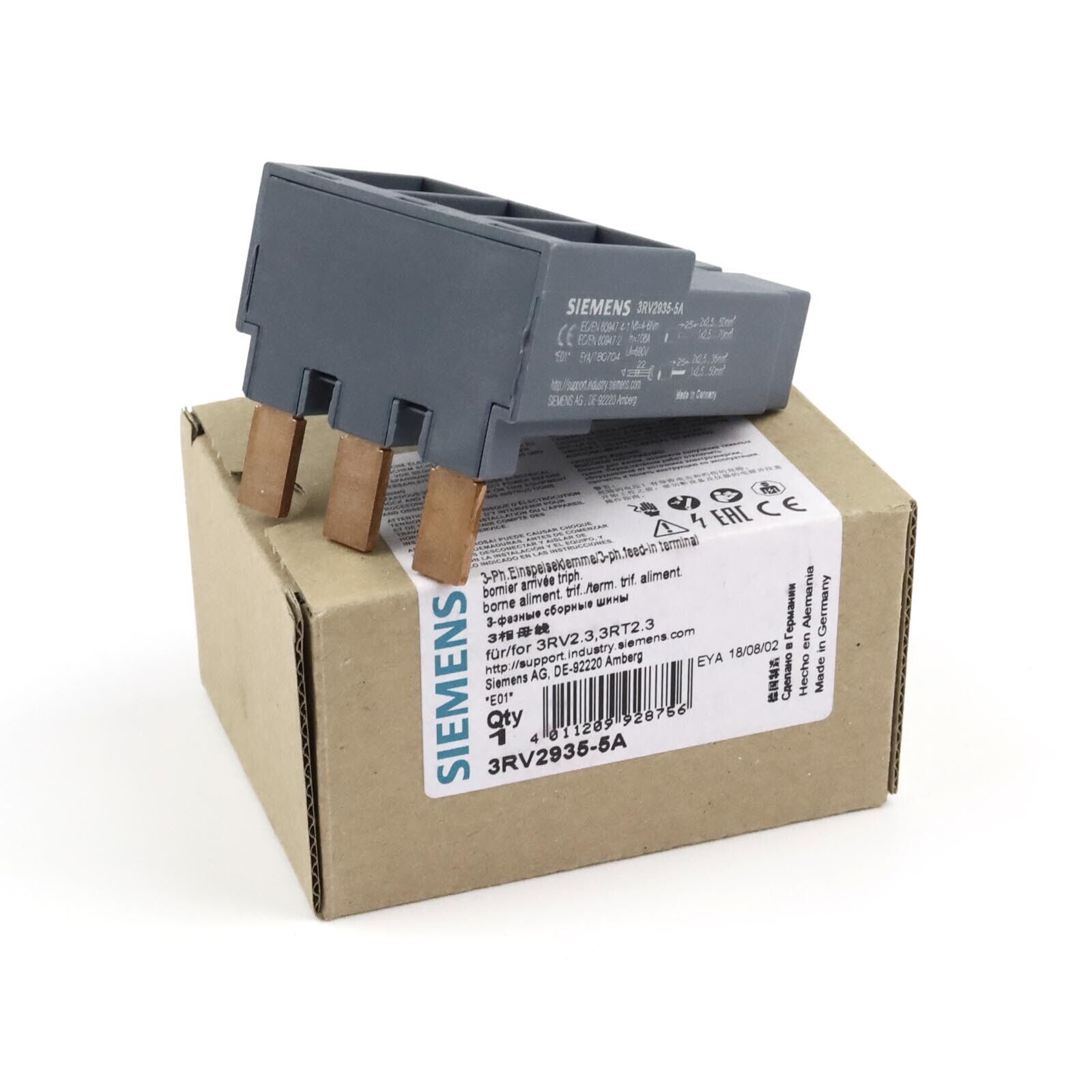 Siemens feed terminal 3RV2935-5A original packaging