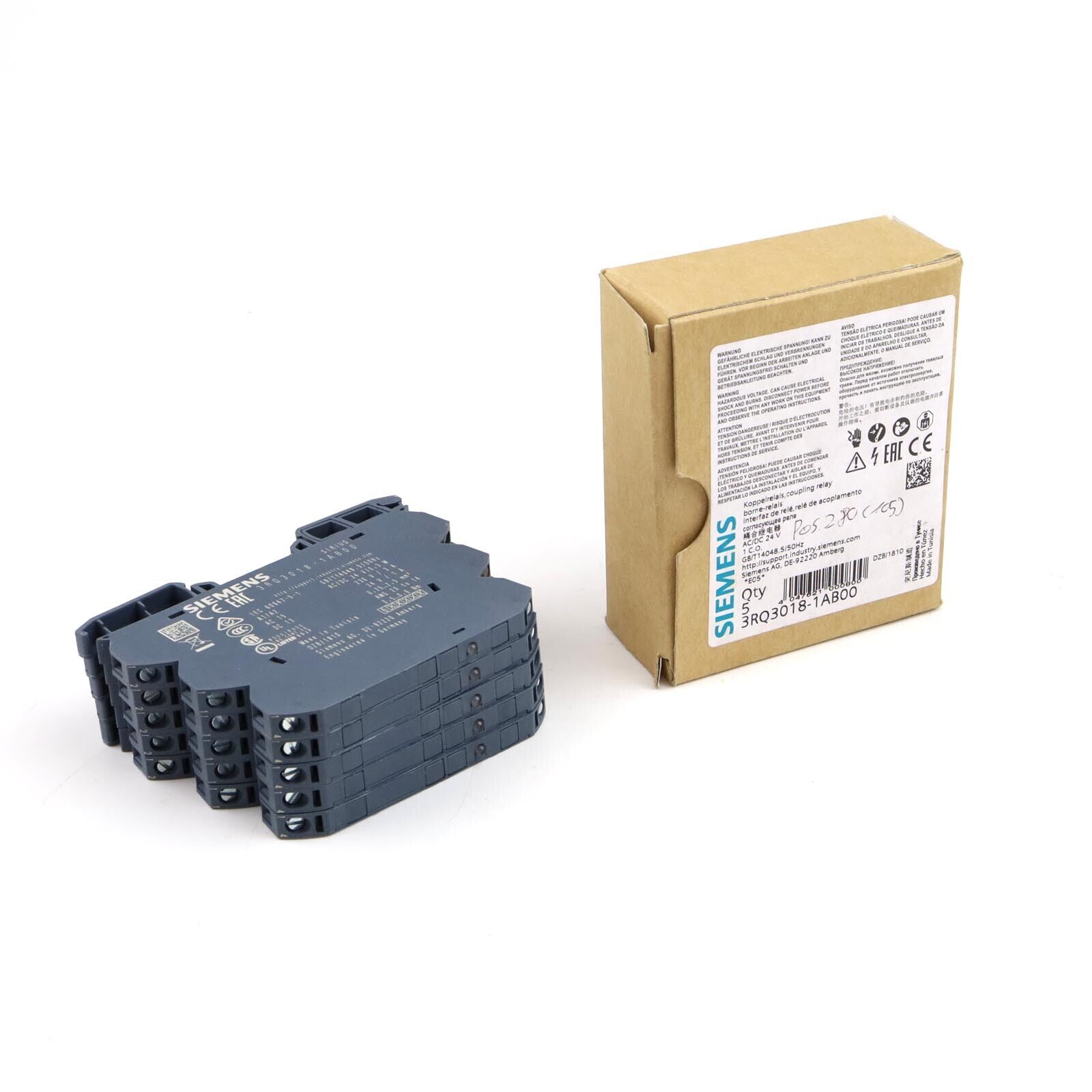 Siemens coupling relay 3RQ3018-1AB00 (5pcs) original box