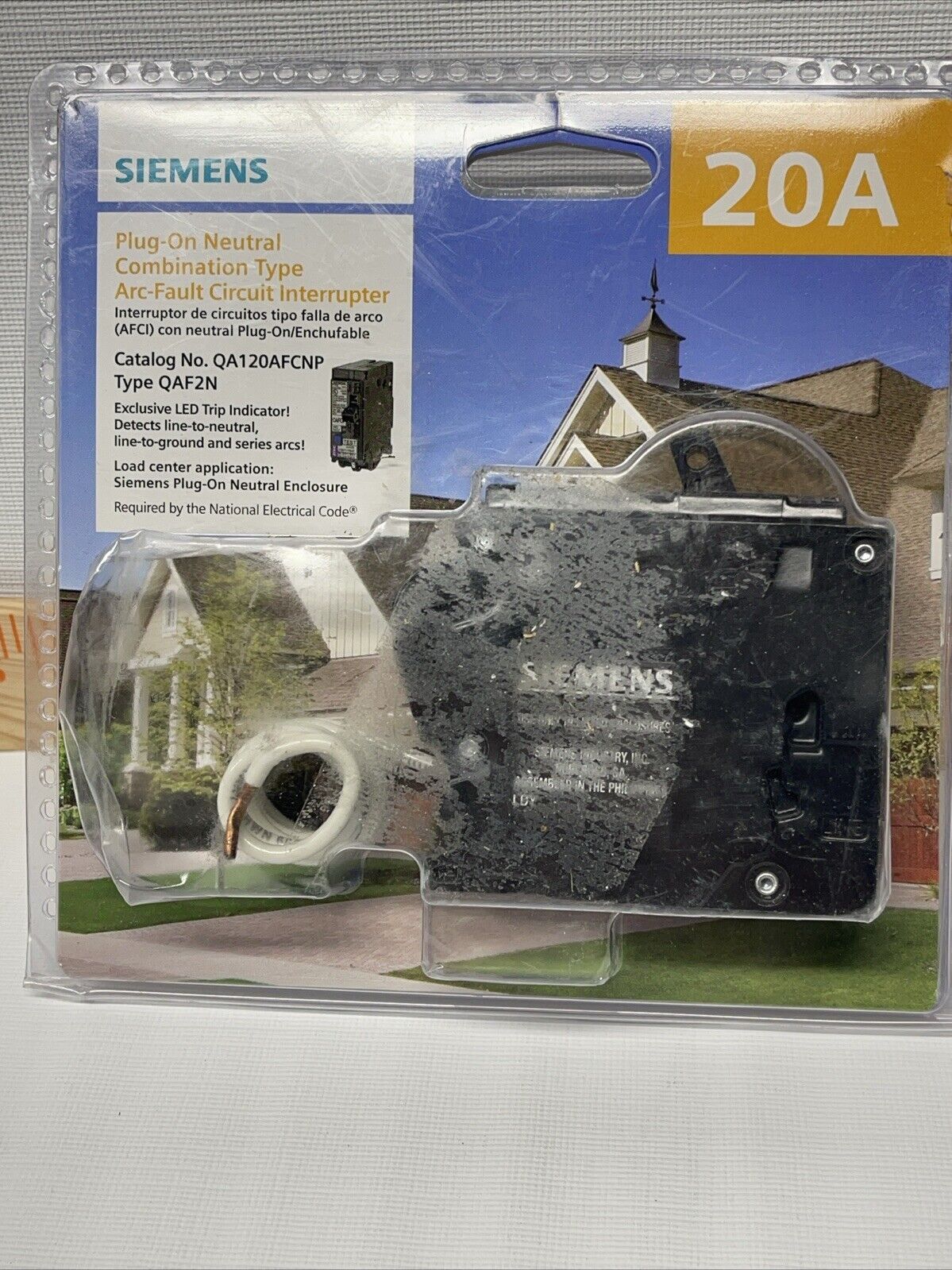 Siemens 20A Plug-On Neutral AFCI Circuit Breaker QA120AFCNP - Combo Ship