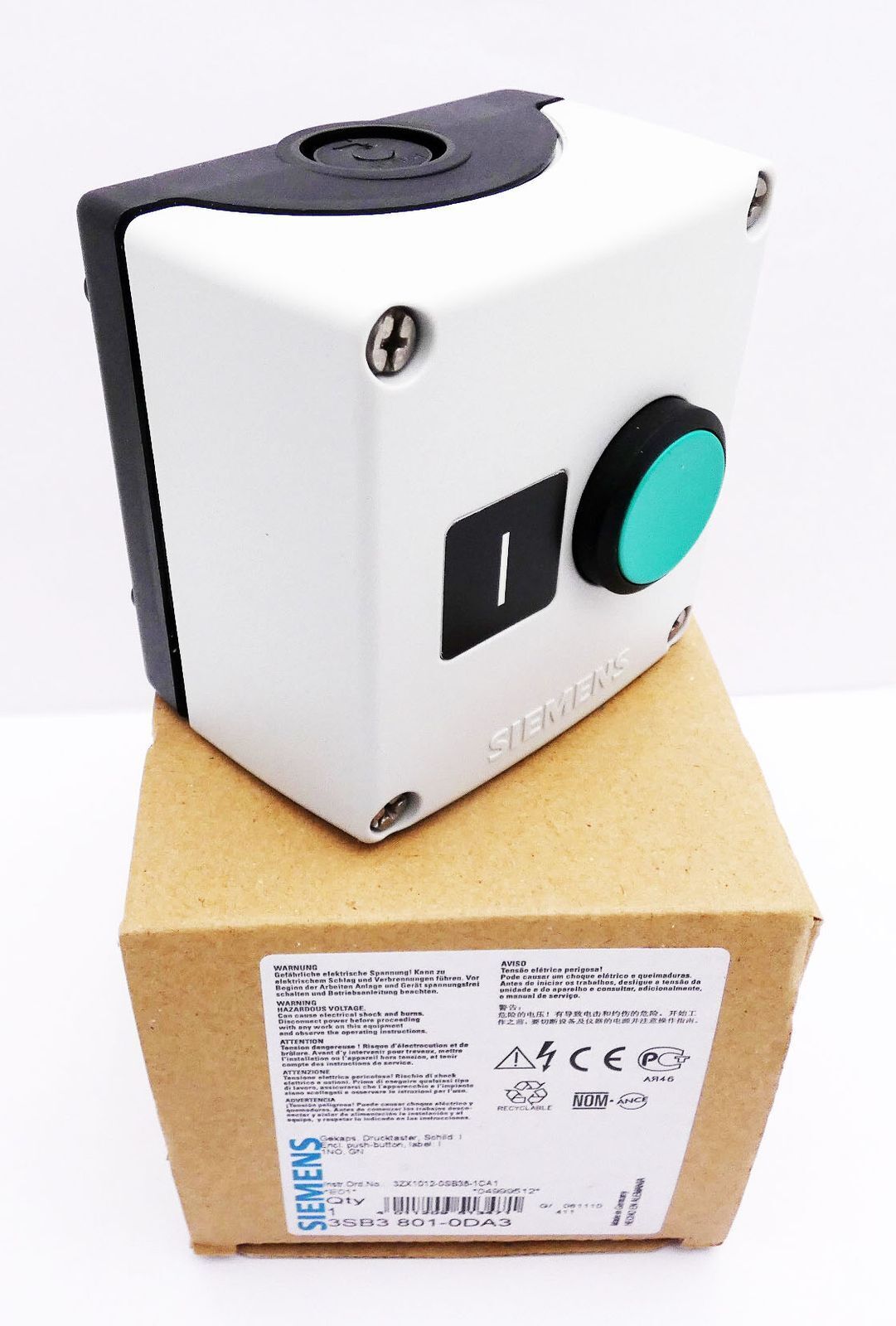Siemens 3SB3 801-0DA3 Version: 01 EMERGENCY STOP Switch -Unused/Original Packaging-