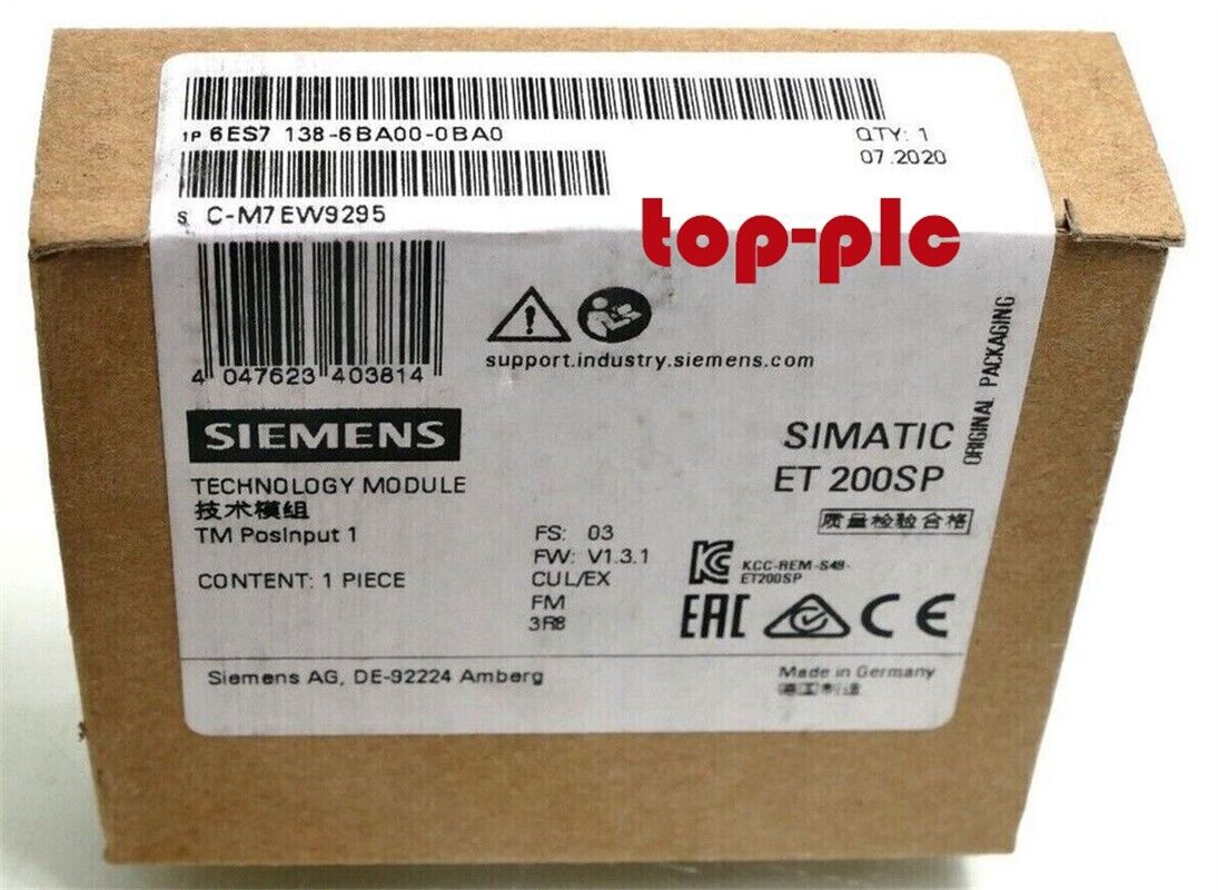 New Siemens 6ES7 138-6BA00-0BA0 / 6ES7 138-6BA00-0BA0 Technology Module