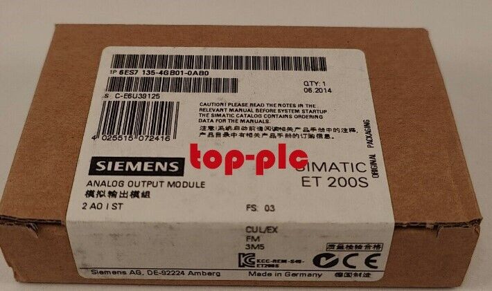 New Siemens 6ES7 135-4GB01-0AB0 / 6ES7 135-4GB01-0AB0 Analog Output Module