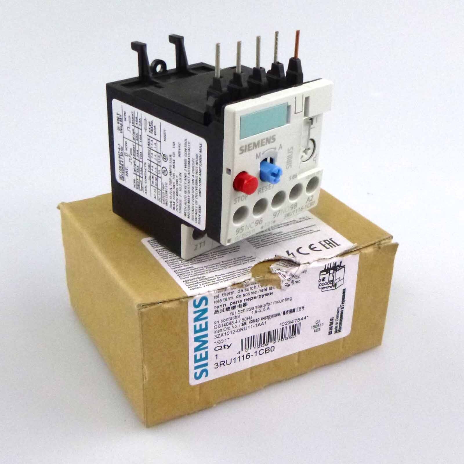 Siemens Overload Relay 3RU1116-1CB0 Original Packaging